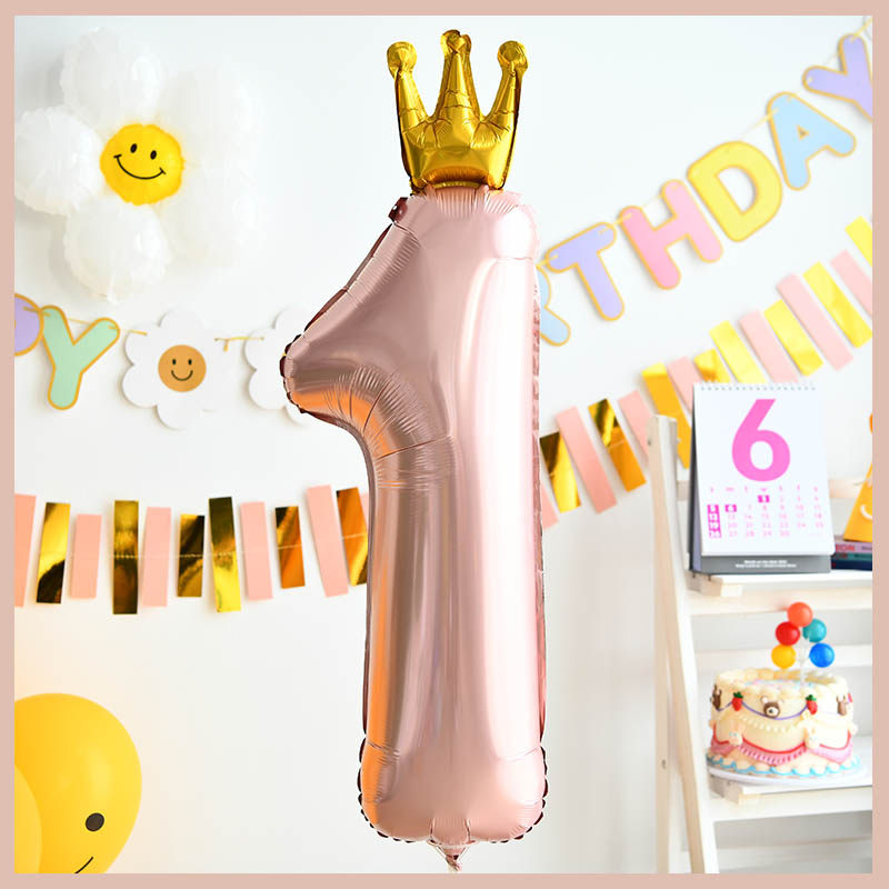 生日数字气球 儿童周岁ins派对装饰布置女宝宝男蓝色粉色拍照道具,淘宝优惠券,粉丝福利购,淘宝优惠卷