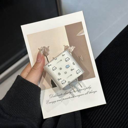 适用于苹果印花充电器保护套20w缠绕线防折断16pro数据线保护套 - 图3