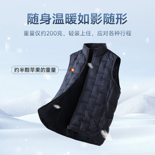 【轻薄无压】浪登羽绒服马夹男短2025年冬季内搭外穿马甲背心内胆 - 图0