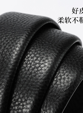 浪登双扣头真皮皮带礼盒节日套装