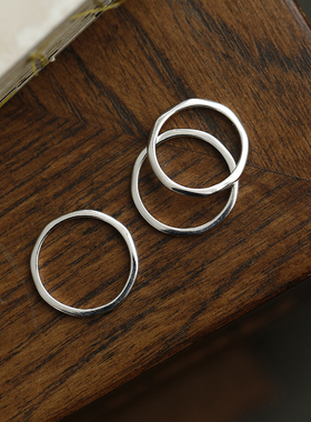 空竹丨简约素圈细款S925纯银戒指