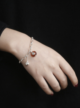 吃茶去丨天然琥珀纯银手链