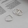 925 silver-plated Moebius ring light luxury high-end tail ring women's index finger ring open ring plain ring