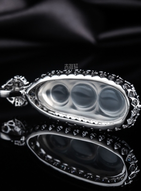 福豆吊坠925银项链女礼物高定款