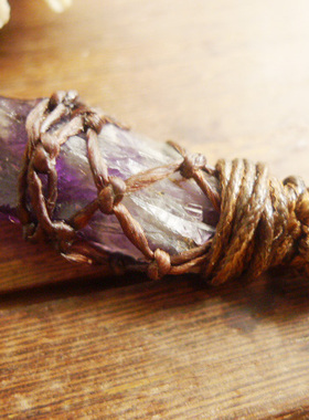 天然原石水晶手工编织