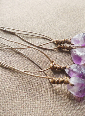 天然原石水晶手工编织