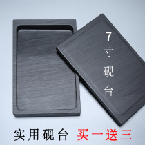 Boutique original stone Stone Slabs Square Vegan Pool Vegetarian Ink Pool With Water Ripple Beginner Calligraphy Practice Practical Belt Cover Ink Stone Table