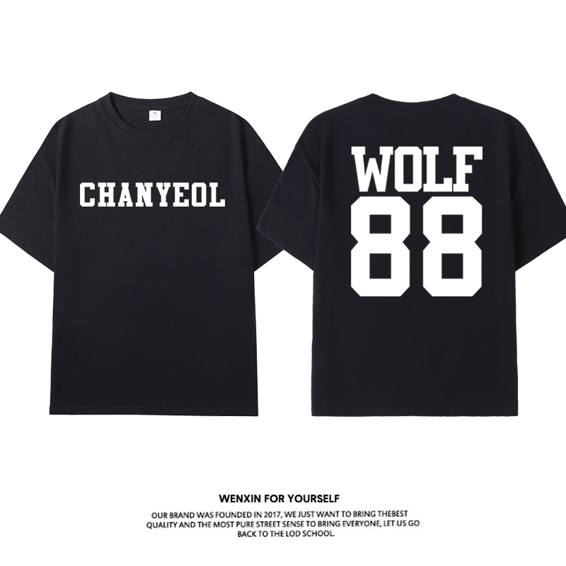 EXO同款WOLF88回归打歌T恤应援男女士周边短袖吴世勋张艺兴上衣服 - 图3