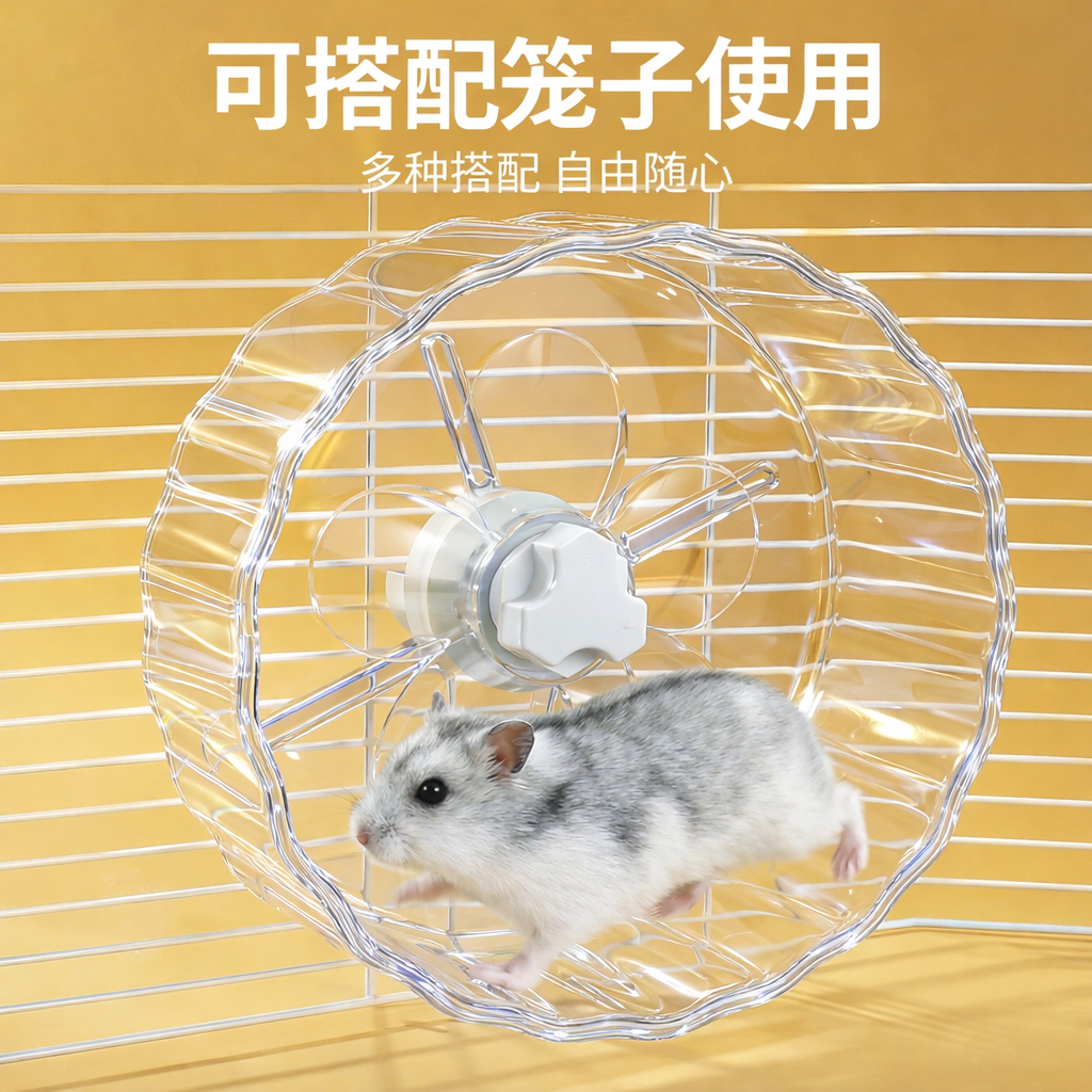 金丝熊仓鼠跑轮机超静音解闷自嗨玩具专用大号悬挂式造景用品大全,淘宝优惠券,粉丝福利购,淘宝优惠卷