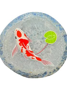 纯手绘书房饰品玛瑙摆件现代