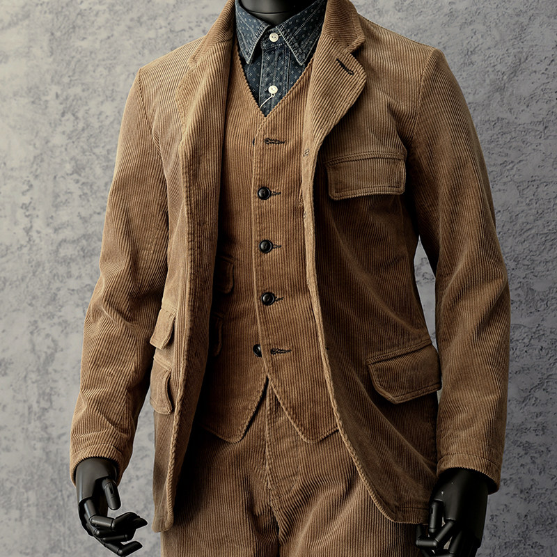 西里布美式复古经典款条绒宽松型休闲风外套西服灯芯绒西装新品,淘宝优惠券,粉丝福利购,淘宝优惠卷