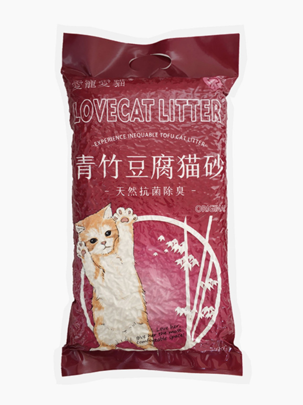 绿茶豆腐猫砂lovecat猫的代言人青竹植物结团去味除臭结团低粉尘-图3