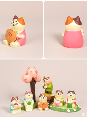 可爱日式猫咪桌面摆件装饰品