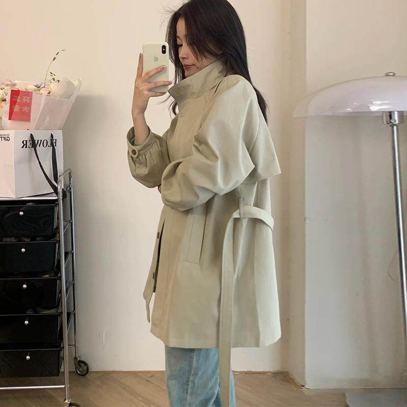 卡其色中长款风衣外套女春季新款小个子高级感超好看韩系上衣,淘宝优惠券,粉丝福利购,淘宝优惠卷