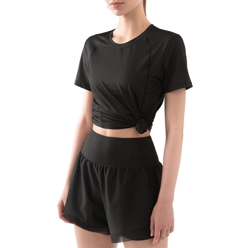 收腰显瘦运动短袖上衣女休闲透气健身上衣户外跑步瑜伽服速干,淘宝优惠券,粉丝福利购,淘宝优惠卷