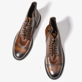 Martens, комфортные короткие сапоги, трендовые ботинки на платформе, европейский стиль, из натуральной кожи