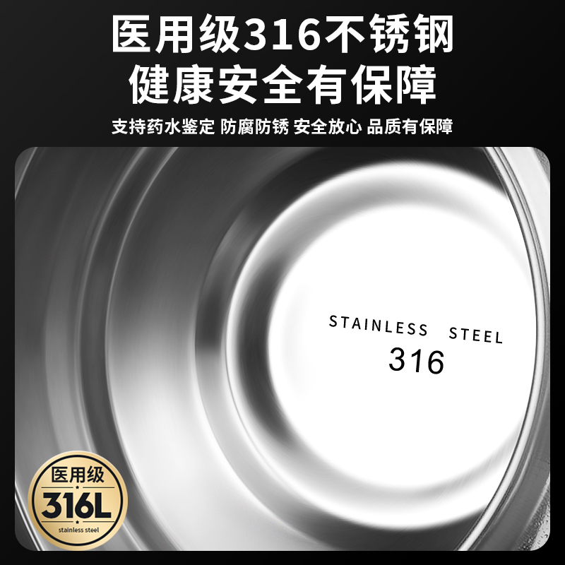 特厚316L不锈钢烧水壶家用长嘴食品级4 5 7L大容量户外燃气鸣笛壶 - 图0