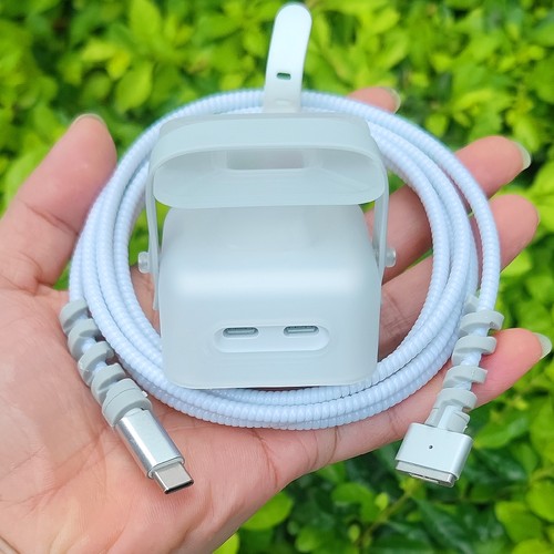 苹果MacBook Air电源保护套M2 M3 M4电脑35瓦充电器数据线绕线绳 - 图1