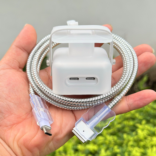 苹果MacBook Air电源保护套M2 M3 M4电脑35瓦充电器数据线绕线绳 - 图0