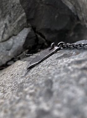 岩石纹理暗黑先锋风设计师吊坠