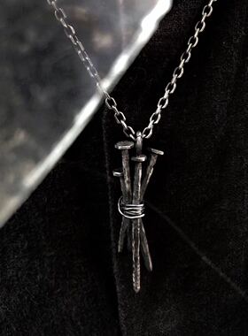 做旧配饰暗黑先锋风小众项链吊坠