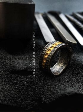 手工点金戒指金银结合暗黑首饰