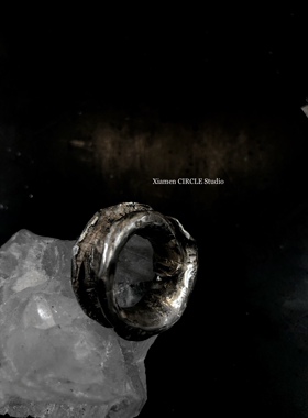 小众戒指定制手工银饰设计师原创设计无性别穿搭配饰暗黑先锋个性