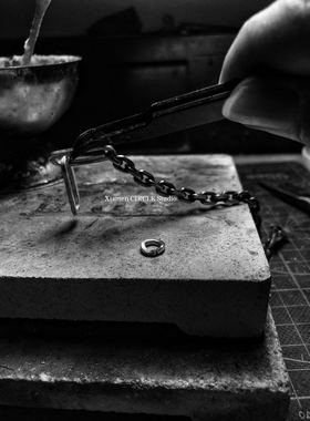 小众纯银暗黑先锋风拼接ins手链