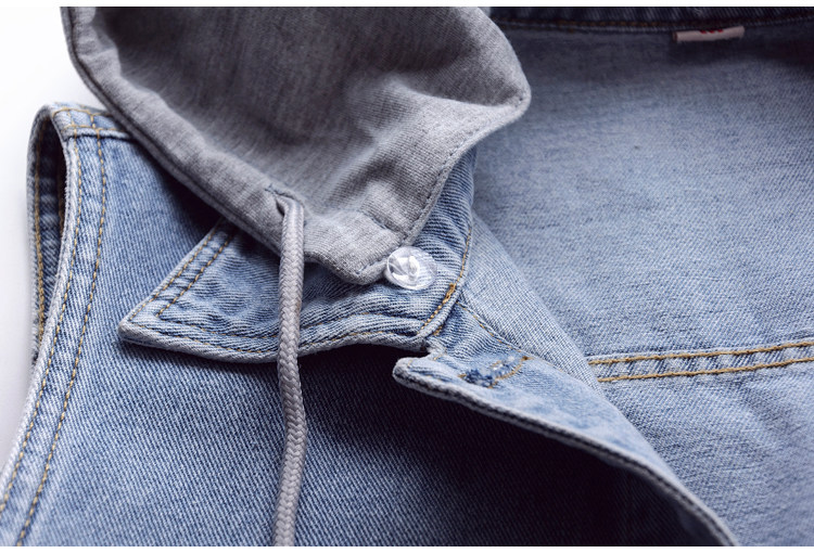 2024春秋新款修身连帽牛仔马甲女短款单排扣无袖坎肩百搭学生上衣,淘宝优惠券,粉丝福利购,淘宝优惠卷