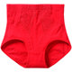 Big red zodiac year of the horse, high-waisted belly-controlling underwear for women's wedding, butt-raising waistband, belly-slimming, pure cotton crotch