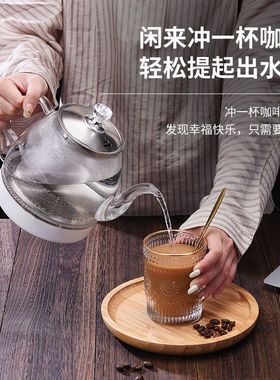 玻璃可视电热烧水壶煮水锅潮汕工夫茶专用泡茶壶多用304钢快速壶