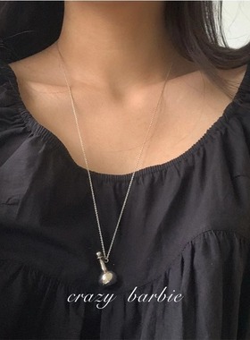 小众设计ins高级简约酒瓶925银