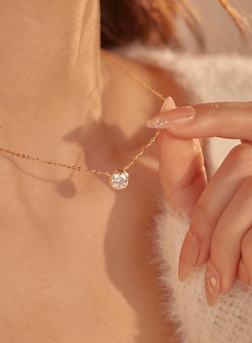 单钻泡泡钻石项链手链套装女轻奢
