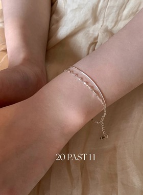 S925纯银双层波光粼粼手链女轻奢