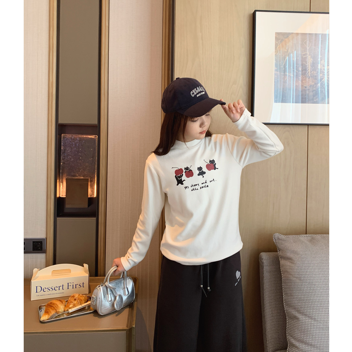 女大童德绒卡通打底衫2025冬季新款初中生半高领保暖上衣长袖T恤,淘宝优惠券,粉丝福利购,淘宝优惠卷