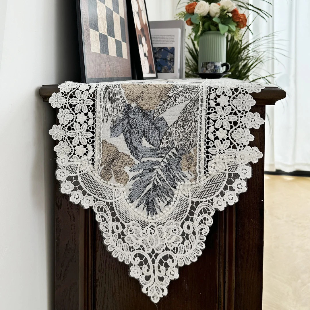 北欧百搭浪漫风餐桌旗美式复古茶几蕾丝桌旗电视柜斗柜法式桌旗,淘宝优惠券,粉丝福利购,淘宝优惠卷