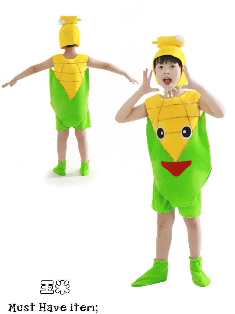儿童蔬菜水果进行曲演出服幼儿园表演服装胡萝卜玉米辣椒苹果香蕉-图3