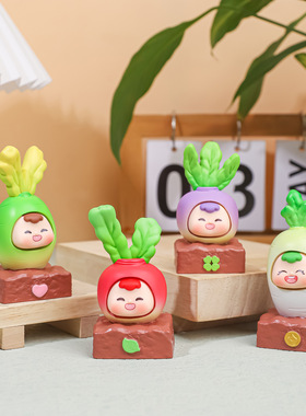 卜你欢心创意仿真卡通萝卜摆件树脂工艺品植物盆栽桌面可爱公仔