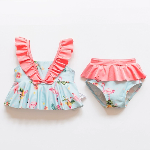 Детский раздельный милый свежий купальник для принцессы для школьников