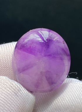 天然紫水晶吊坠裸石蛋面DIY水晶饰品项链配饰 一物一图