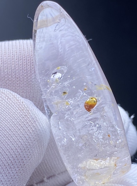 天然水晶油胆吊坠男女款水胆饰品项链挂坠 一物一图
