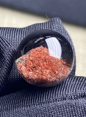 天然水晶红幽灵银山吊坠圆珠DIY幽灵单珠饰品项链12mm一物一图
