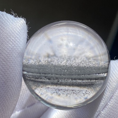 天然水晶蓝幽灵吊坠圆珠DIY幽灵单珠饰品项链19.5mm一物一图