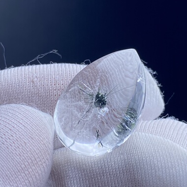天然水晶包裹体海胆花吊坠DIY海胆发饰品项链 一物一图