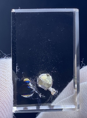 天然水晶包裹体黄铜矿吊坠裸石男女款铜矿项链饰品挂坠一物一图