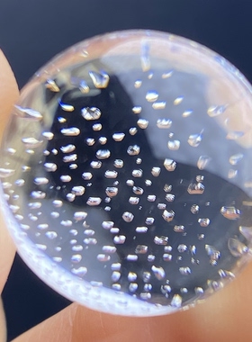 天然水晶满天星水胆吊坠圆珠DIY水晶单珠饰品项链19mm一物一图