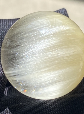 天然水晶顺发黄兔毛吊坠圆珠DIY兔毛单珠饰品项链20mm一物一图