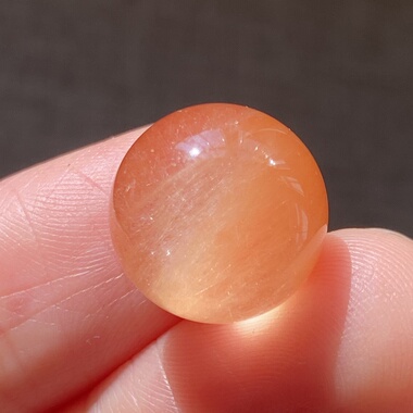 天然水晶橘红兔毛吊坠圆珠DIY兔毛单珠饰品项链13mm一物一图