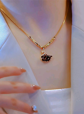 黑天鹅项链高级设计感小众