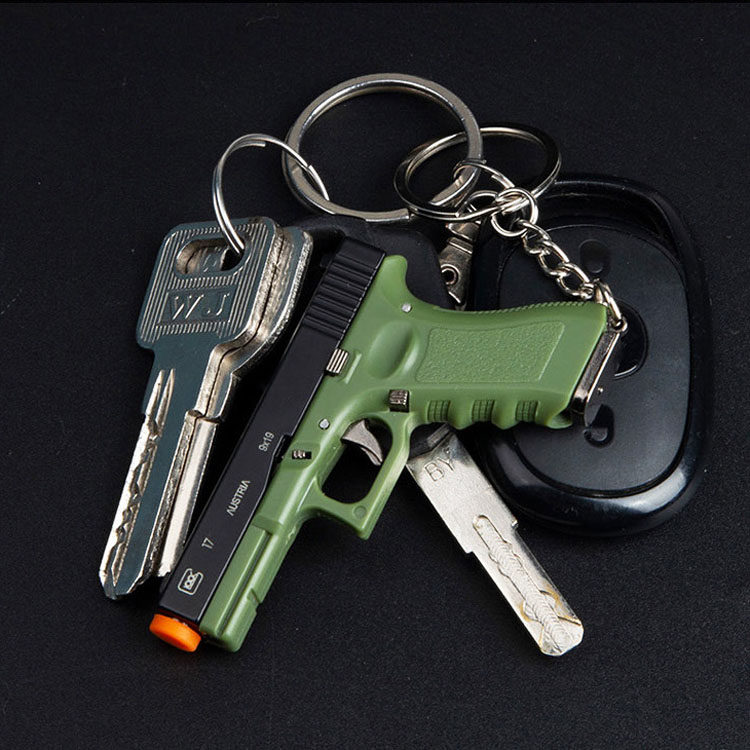 1:3 抛壳 格洛克 手枪模型金属钥匙扣小枪迷你玩具枪挂件不可发射,淘宝优惠券,粉丝福利购,淘宝优惠卷